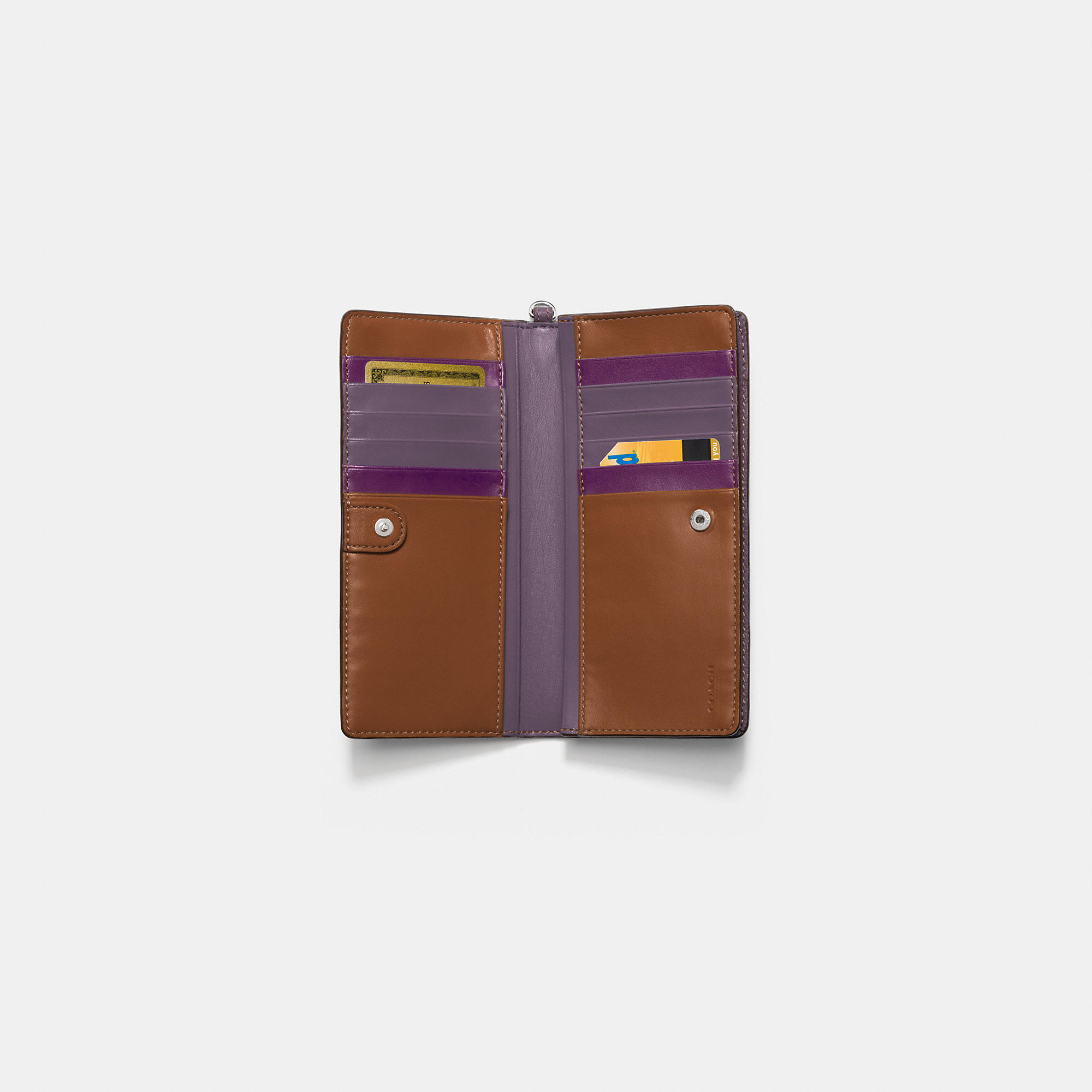 New Realer Coach Slim Wallet In Colorblock Leather New Realer Coach Slim Wallet In Colorblock Leather